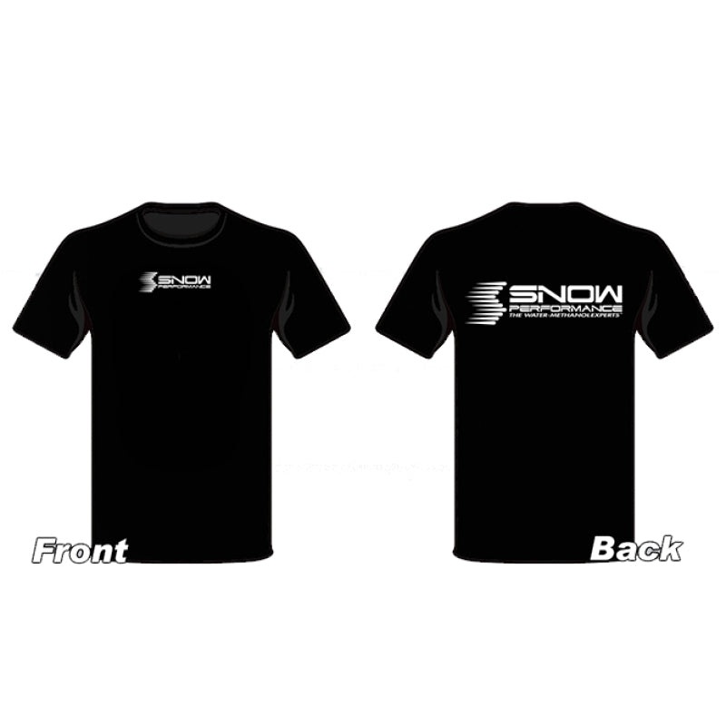Snow Performance T-shirt Black w/White Logo – Large