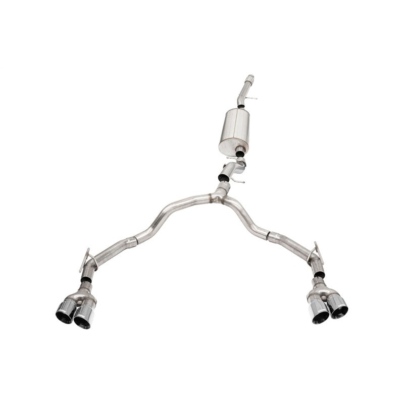 Corsa 2021-2025 Suburban/GMC Yukon XL 6.2L 4WD Dual Rear 3/2.75in Sport Cat-Back DW 4in Pol Tips
