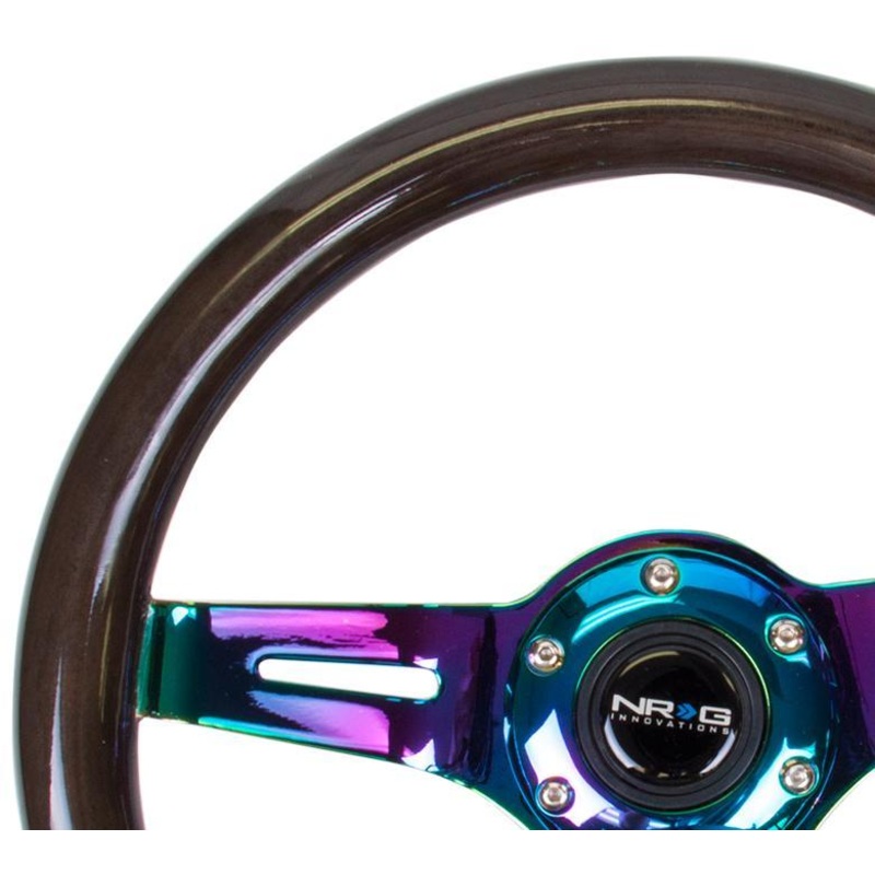 NRG 310mm Steering Wheels – NeoChrome Spokes (ST-310BK-MC)