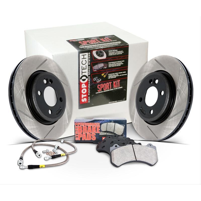 Stoptech Slotted Sport Brake Kit – Front | 2003-2006 Mitsubishi Lancer Evo 8 / 9 (977.46003F)