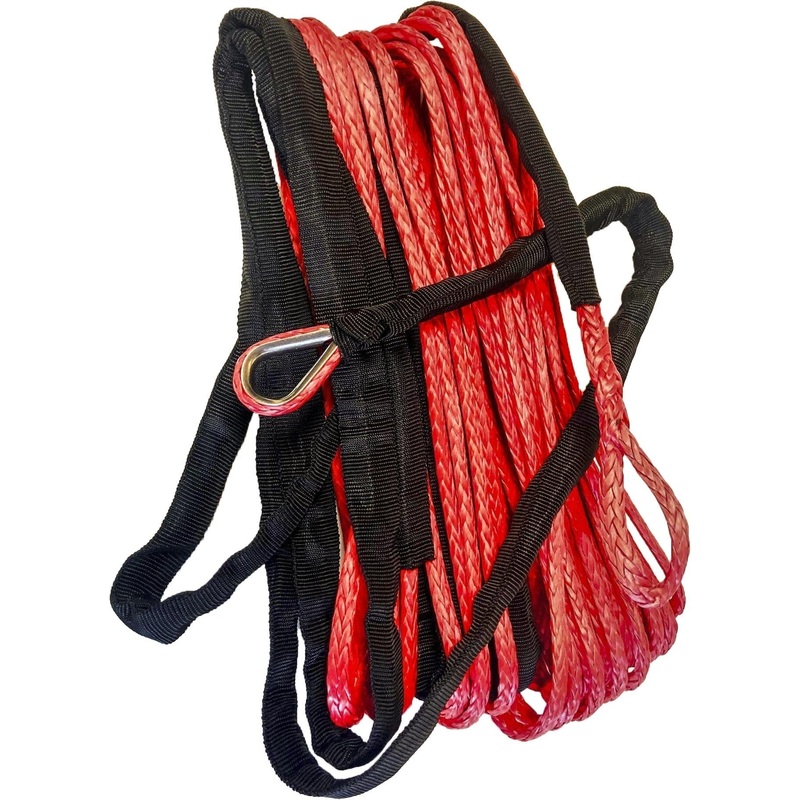 Synthetic Winch Rope 1/4″ Diameter X 50 Ft. Red by Open Trail