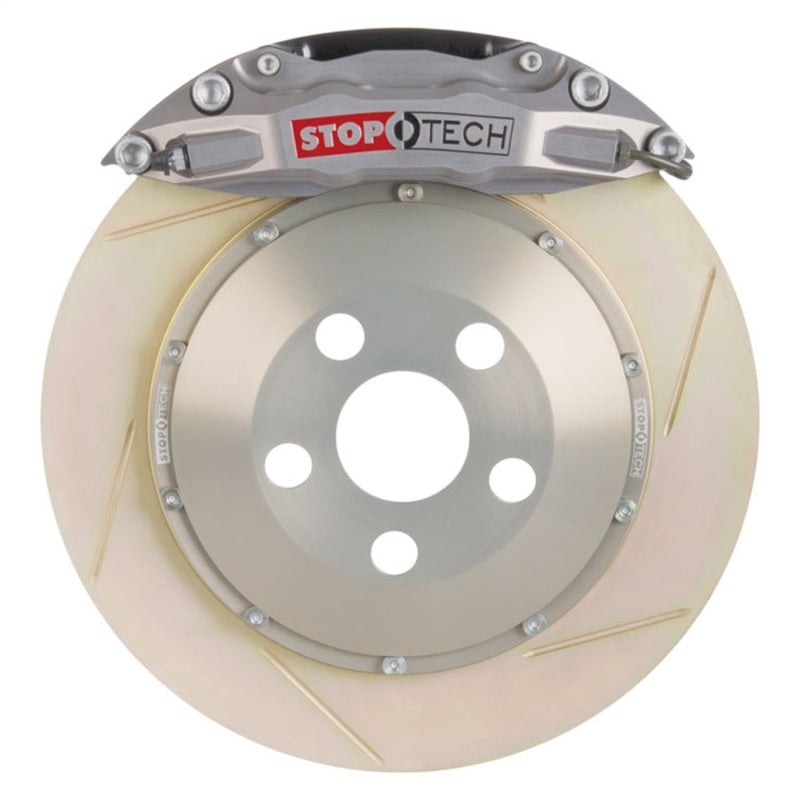 StopTech BBK 07-09 BMW 335i/335d Rear 345×28 Zinc Slotted 2pc Rotors ST-40 Trophy Calipers