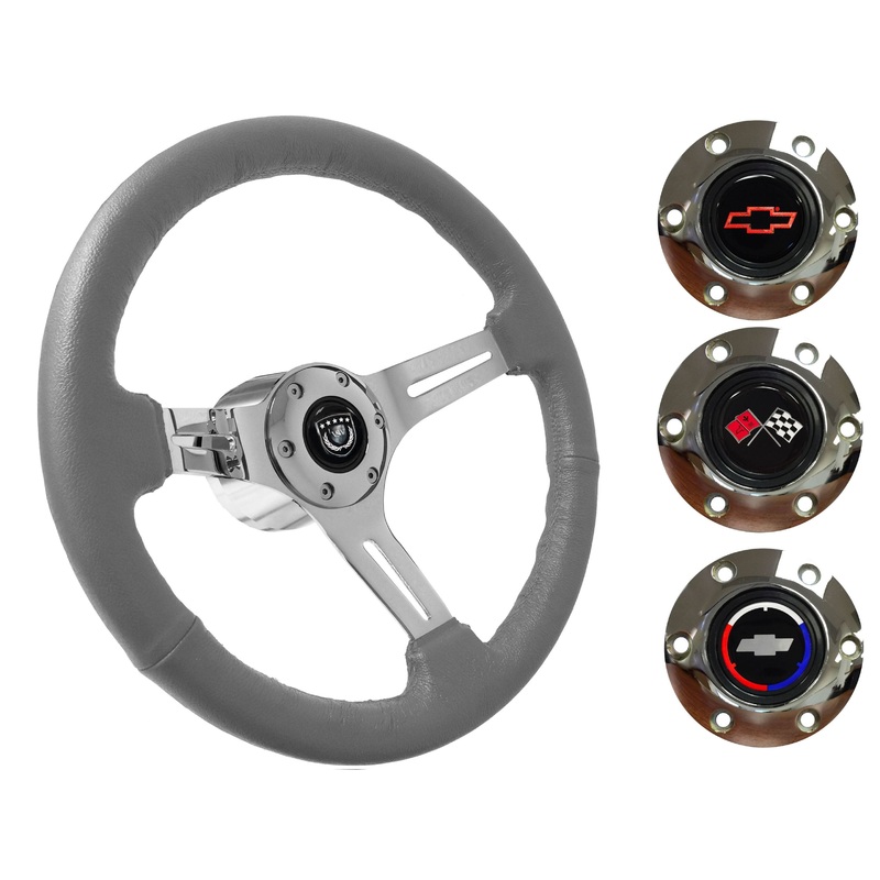 1969-75 Corvette Steering Wheel Kit | Grey Leather | ST3012GRY