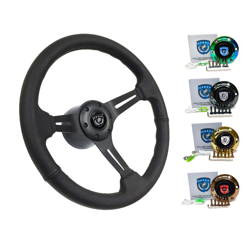 1990+ Nissan 300ZX Steering Wheel Kit | Black Leather | ST3060BLK