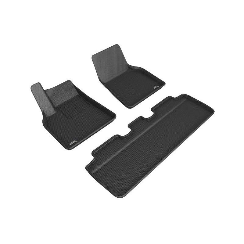 3D MAXpider 21-22 Tesla Model Y 1st & 2nd Row Floormats – Black