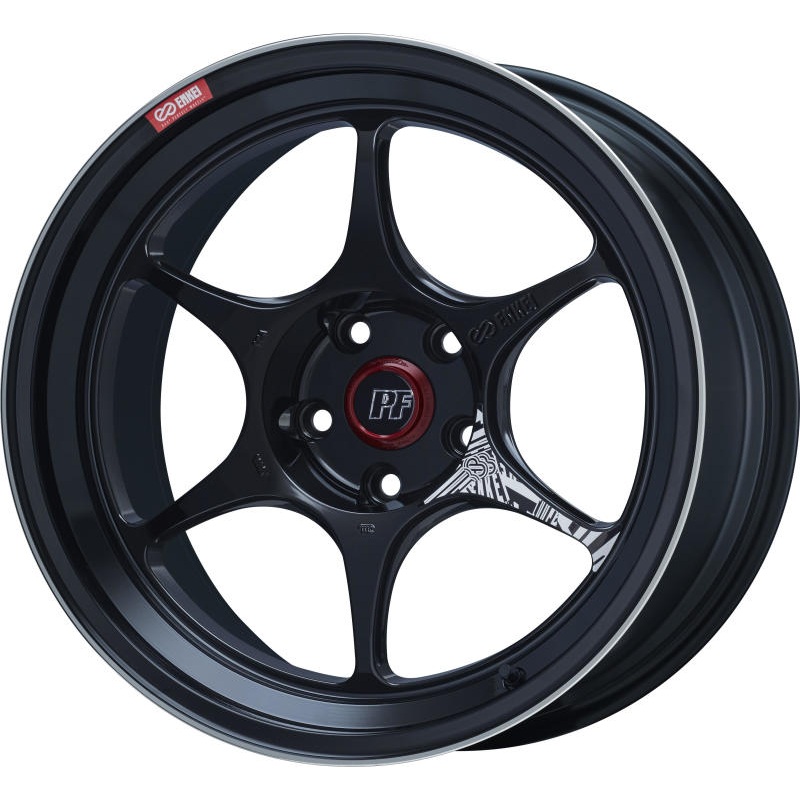 Enkei PF06 18×8.5in 5×114.3 BP 48mm Offset 75mm Bore Black Machined Wheel