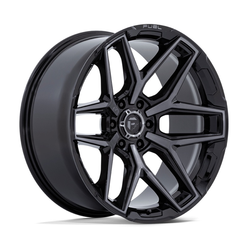 Fuel Wheels Flux 18″ 6×139.7 Gloss Black Brushed Face With Gray Tint