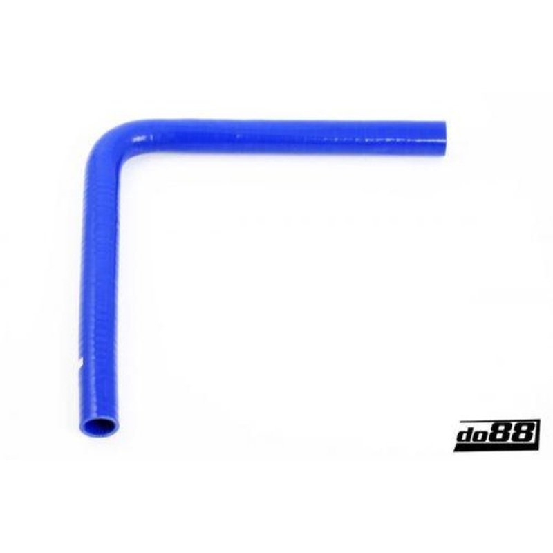 Silicone Hose Blue 90 degree long leg 1,375” (35mm)