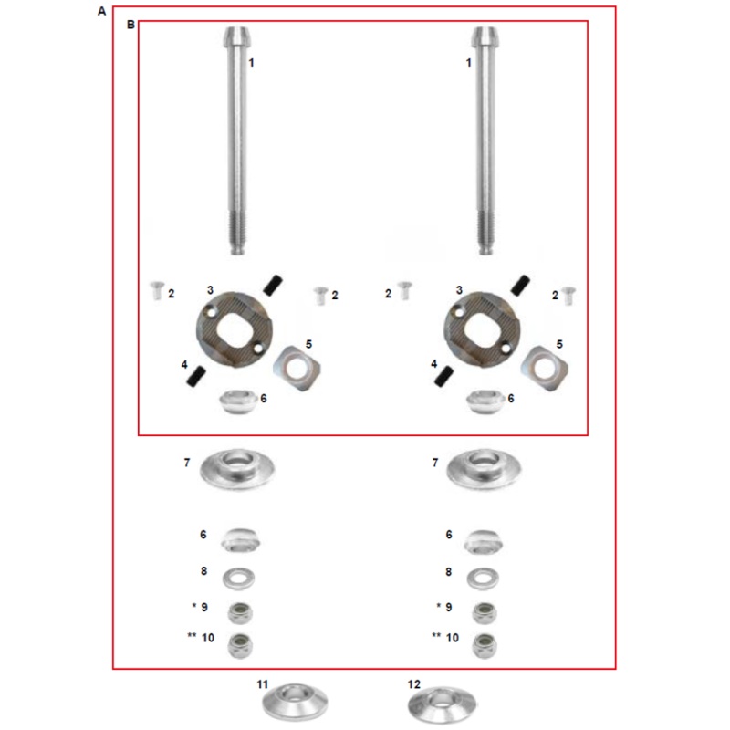 6. FZ0.02450 CRG Kart Kingpin Bolt Bushing 10mm ID for Sniper