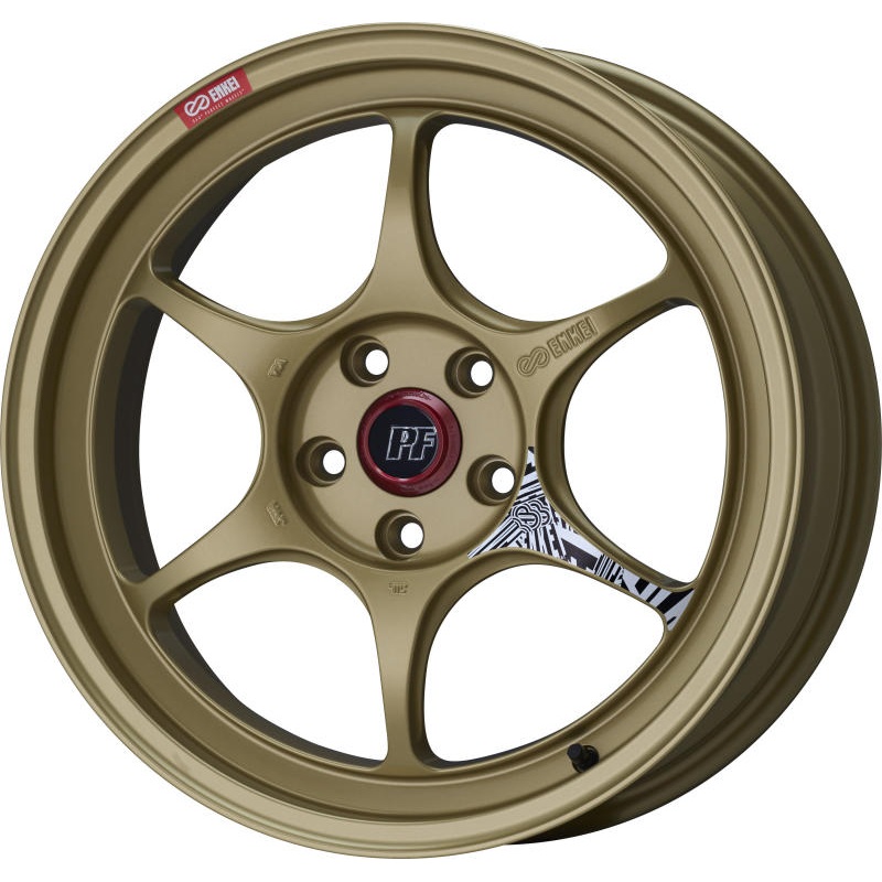Enkei PF06 18x9in 5×120 BP 42mm Offset 72.5mm Bore Gold Wheel