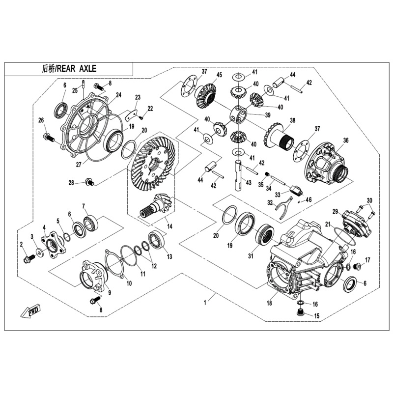 RH Cv Shaft Gear by CF Moto