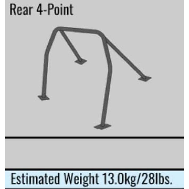 Cusco Safety 21 4PT 2-Passenger Black Steel Roll Cage 18+ Honda Civic Type-R / 17+ 5-Door Hatchback