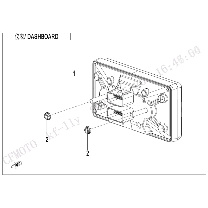 LCD Dashboard (Replaces 5Hyv-171000-1600) by CF Moto