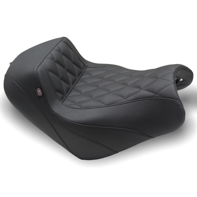Mustang 15-23 Kawasaki Vulcan S Solo Seat Diamond Stitch – Black