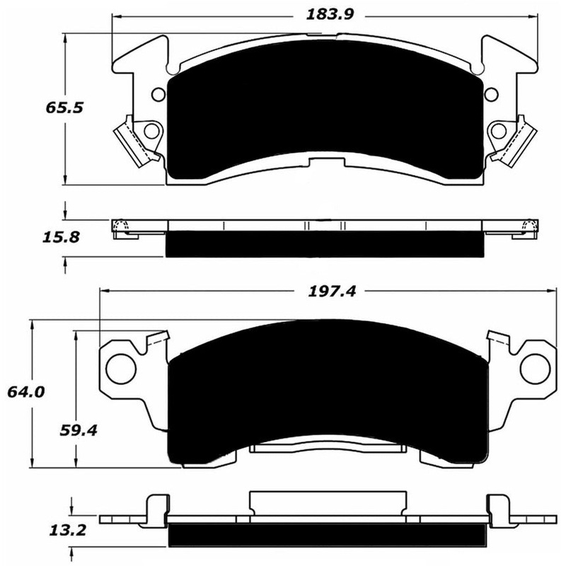 Porterfield Brake Pads for 1986 PONTIAC PARISIENNE