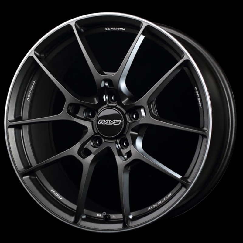 Volk Racing G025 Wheel  – 18×9.5 +38 | 5×114.3 | Matte Gunblack w/ DC Rim Edge