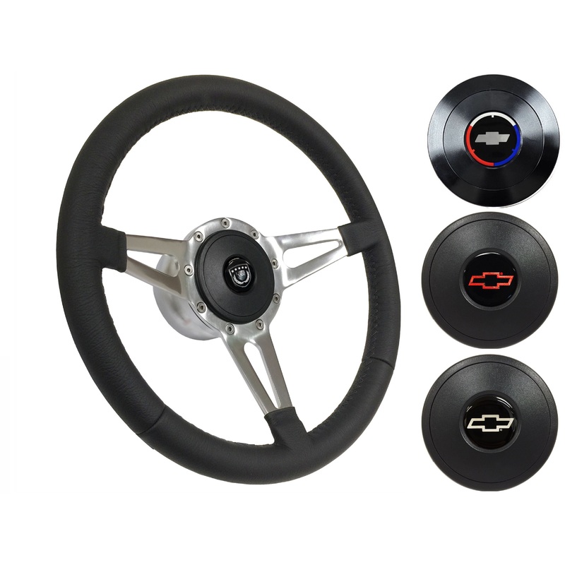 1962-68 Chevy Nova Steering Wheel Kit | Black Leather | ST3059