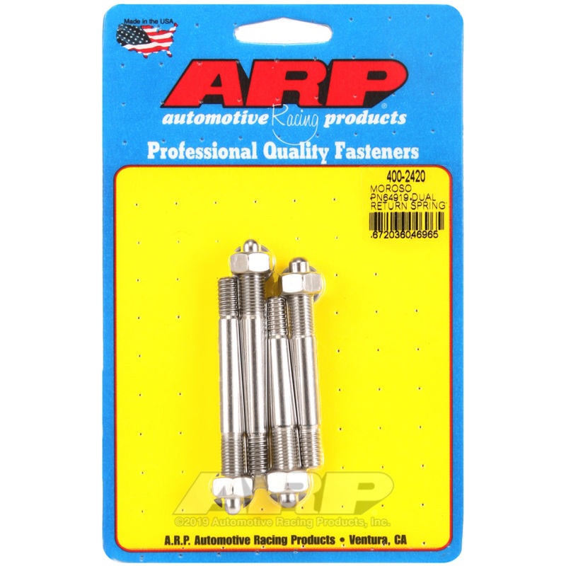 ARP Moroso 64919 Dual Return Spring w/ 1in Spacer Plate SS Carb Stud Kit