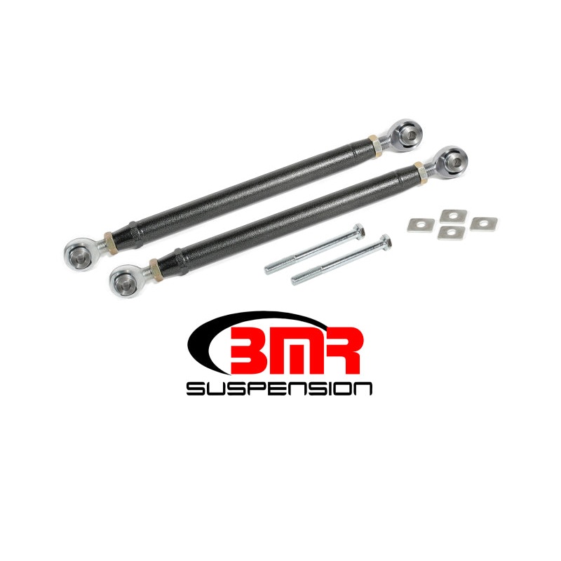 BMR 16-17 6th Gen Camaro Rear Double Adj. Rod Ends Toe Rods – Black Hammertone