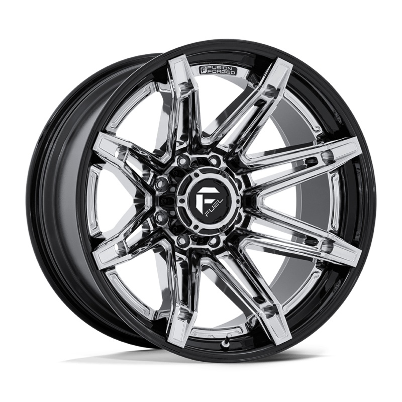 Fuel Wheels FC401 Brawl 24″ 6×139.7 Chrome With Gloss Black Lip