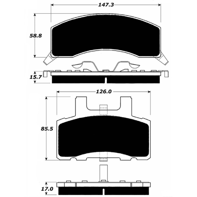 Porterfield Brake Pads for 1999 GMC SUBURBAN 2500 2WD 13 x 2 1/2″ Rear Shoe
