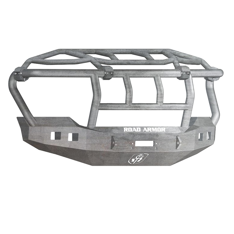 Road Armor 11-16 Ford F-250 Stealth Front Winch Bumper w/Intimidator Guard – Raw
