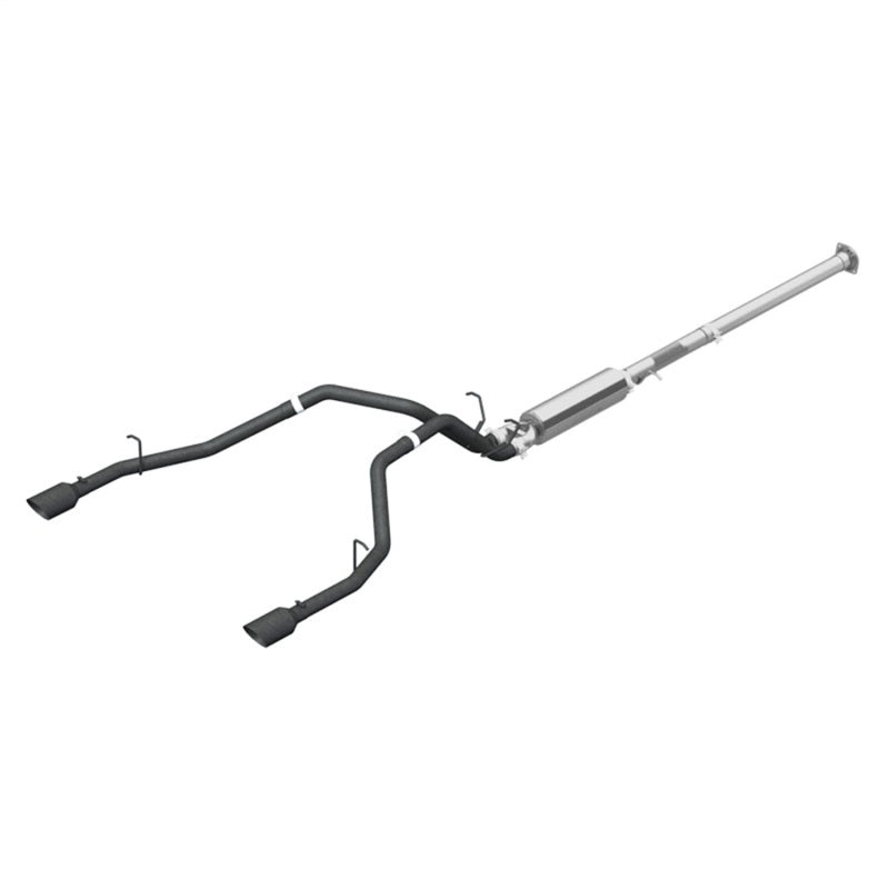 MBRP 2019 Ram 1500 5.7L (CrewCab/Quad Cab ONLY) 2.5in CB Dual Split Rear w/4.5in Tip – Blk Coated