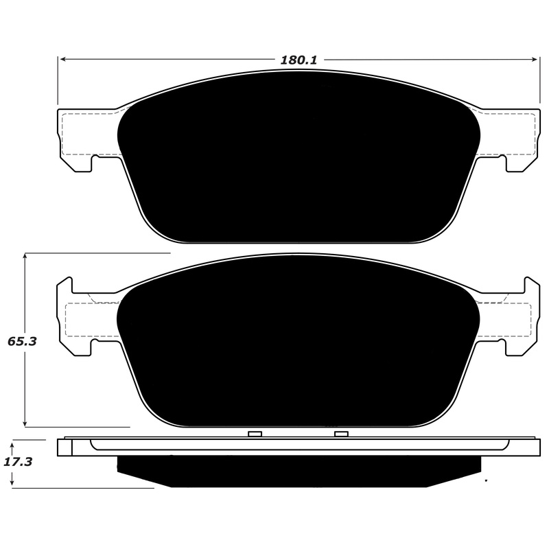 Porterfield Brake Pads for 2018 LINCOLN MKC