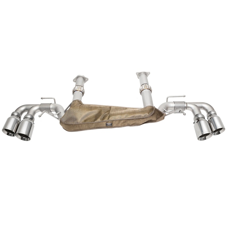 SOUL 20+ Chevrolet C8 Corvette Sport Exhaust Package – 4in Straight Cut Tips – Polished Chrome