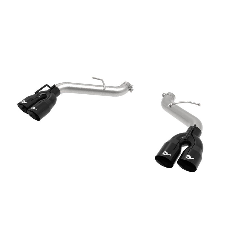 aFe POWER MACH Force-Xp 3in Axle-Back Exhaust 16-20 Chevrolet Camaro SS V8 6.2L w/o Mufflers – Black