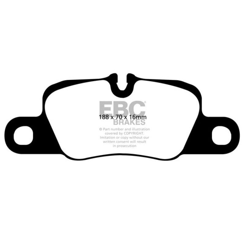 EBC 12-15 Porsche 911 (991) (Cast Iron Rotor only) 3.8 Carrera S Redstuff Rear Brake Pads