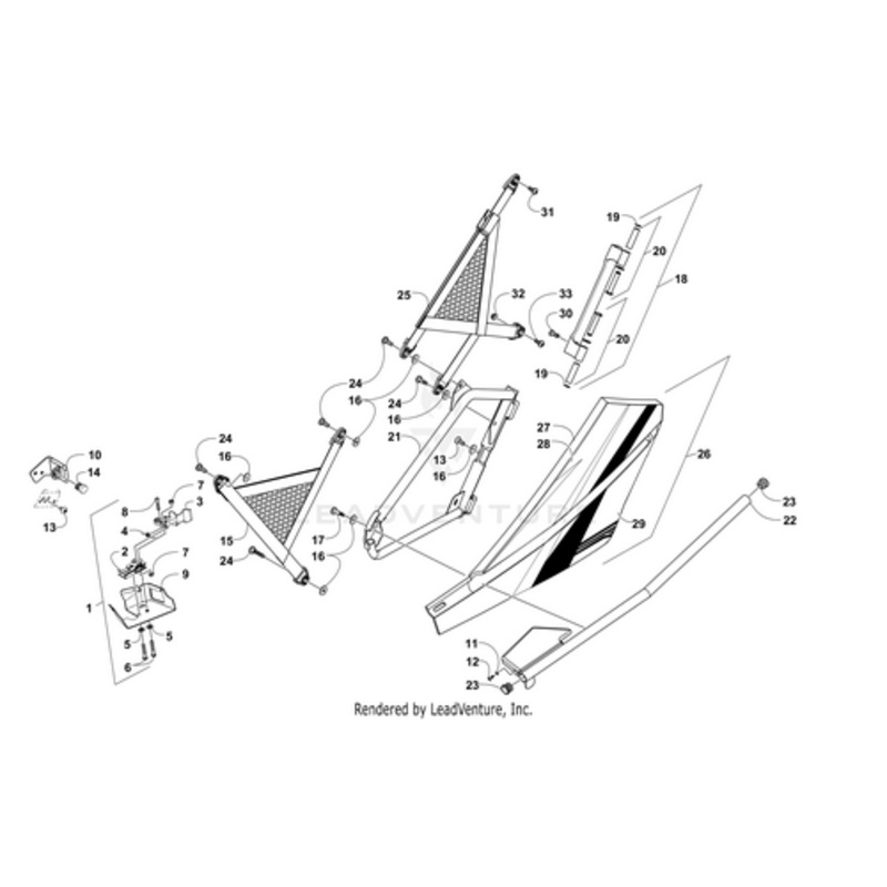 Rear Door Lower Decal -Right-(Wm) by Arctic Cat