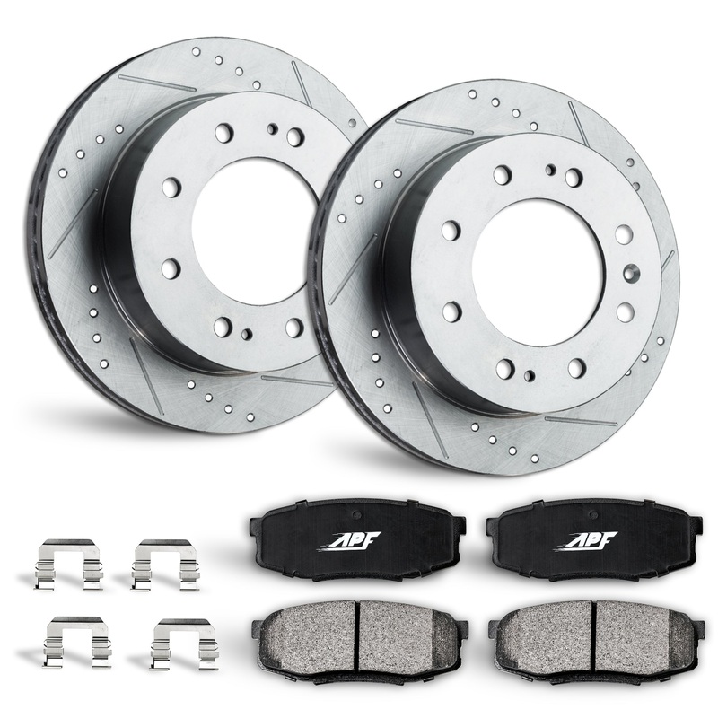 APF Front Brake Kit Rotors and Pads for Chevrolet Avalanche 2500 2002-2004
