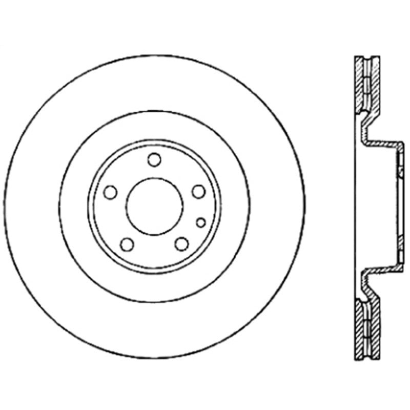 StopTech 2009 Audi S8 Drilled Left Front Rotor