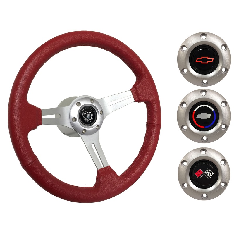 1969-75 Corvette Steering Wheel Kit | Red Leather | ST3014RED