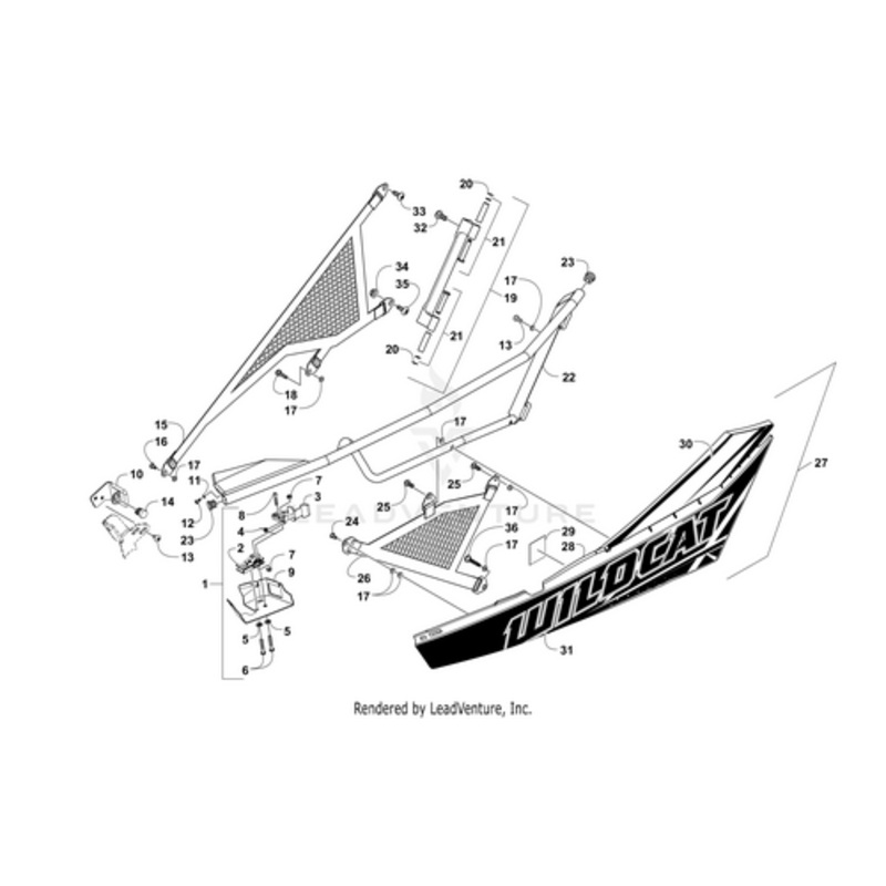 Door Panel W/ Decals-Vb-Right(Wc X 2015) (Inc. 28 And 30-31) by Arctic Cat