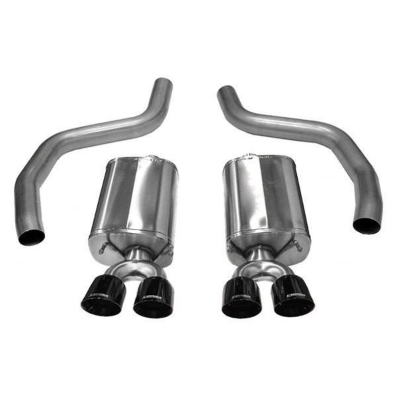 Corse 3.0″ Axle-Back Quad Tip Exhaust – Black Tips | 2006-2013 Chevrolet Corvette C6 Z06/ZR1 (14164BLK)