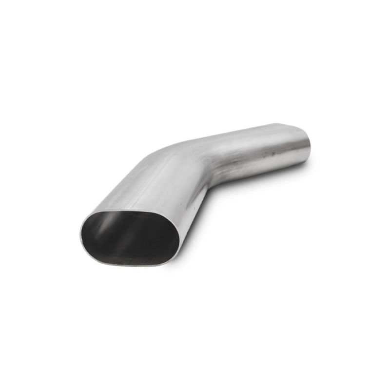Vibrant 3in Oval (Nominal Size) T304 SS 45 deg Mandrel Bend 6in x 6in leg lengths