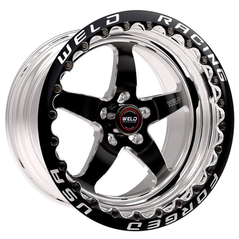 Weld S71 17×10 / 5×4.5 BP / 7.8in. BS Black Wheel (Medium Pad) – Black Single Beadlock MT