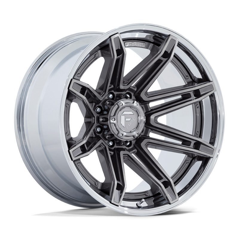 Fuel Wheels FC401 Brawl 20″ 8×170 Platinum With Chrome Lip