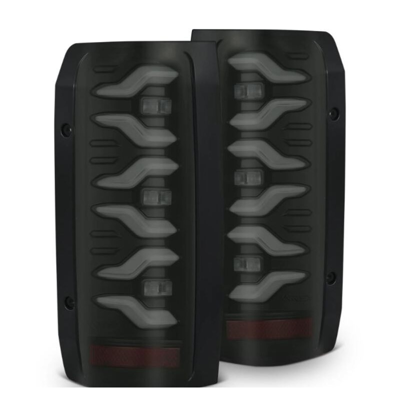 AlphaRex 87-96 Ford Bronco/F-150 Luxx-Series LED Tail Lights – Black