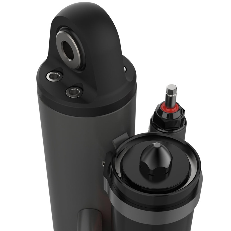 Fox 3.5 Factory Race 1in Shaft 4-Tube External Bypass 14in Piggyback Shock – Left
