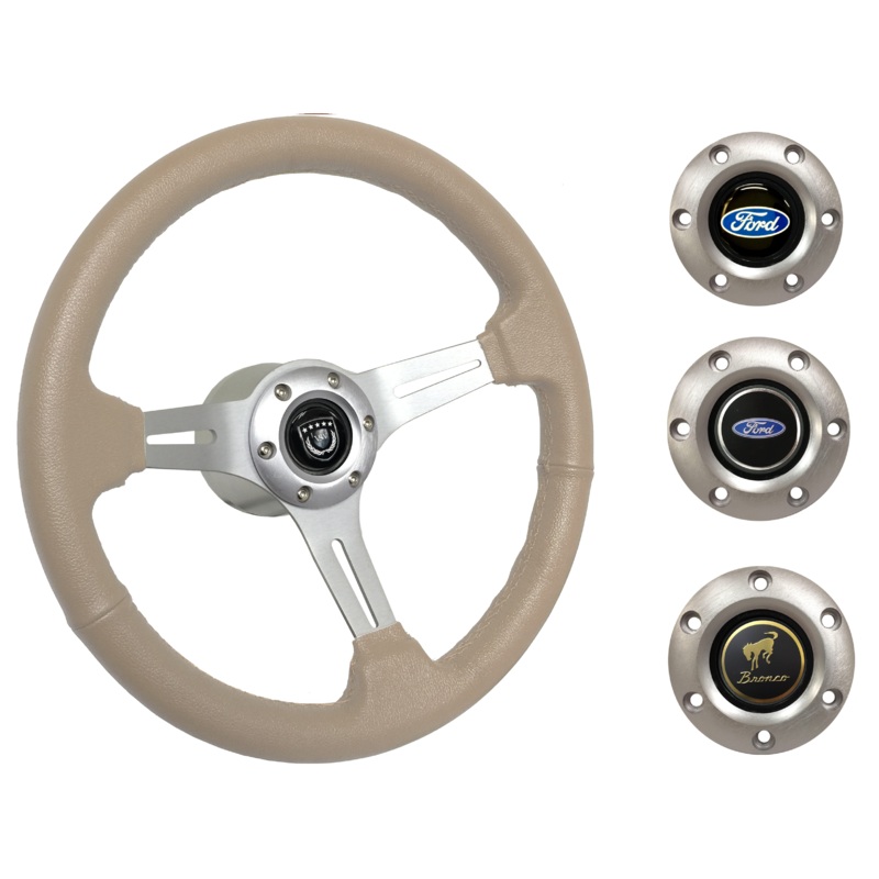 1975-77 Ford Bronco Steering Wheel Kit | Tan Leather | ST3014TAN