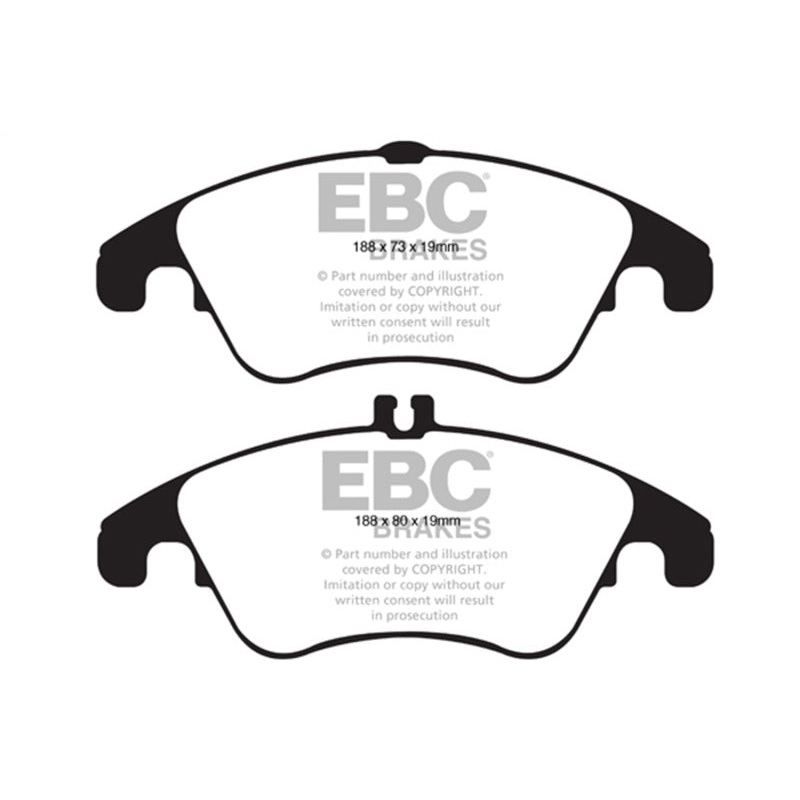 EBC 12+ Mercedes-Benz C250 Coupe 1.8 Turbo Sport Edition Yellowstuff Front Brake Pads