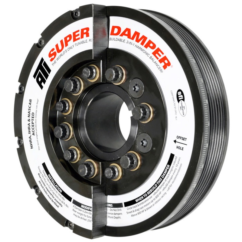 ATI Damper – 7.425in – Steel – 6 Grv – Duramax – 01-05 – LB7 & LLY – Ext Bal – 3 Ring – Diesel