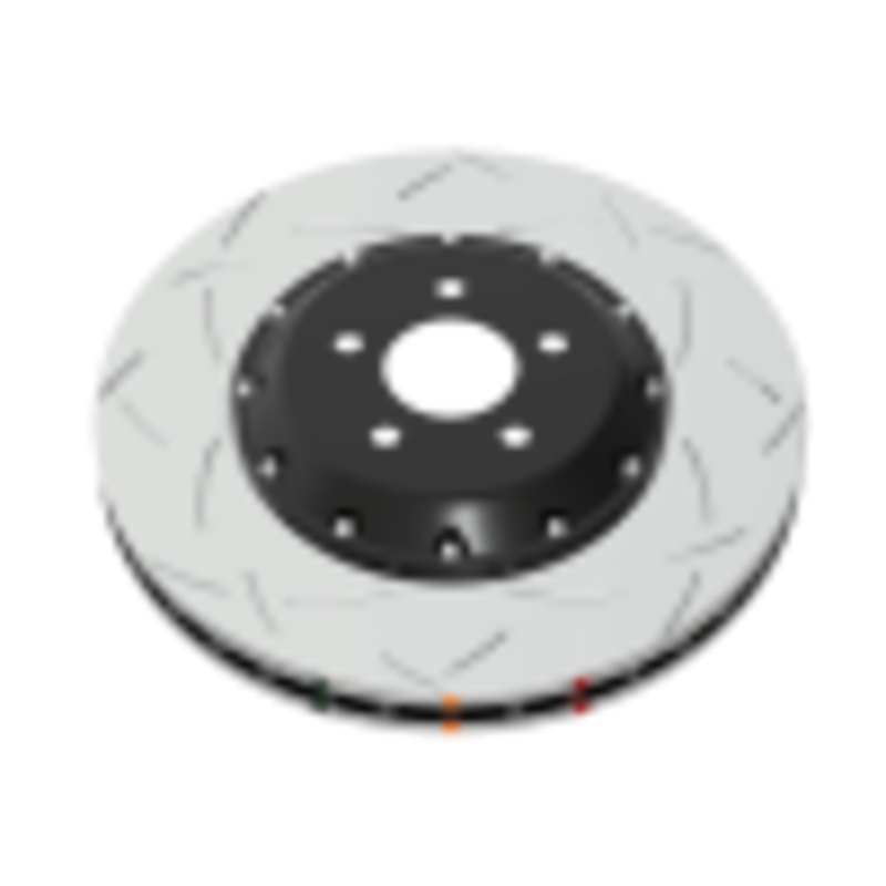 DBA 99-04 Audi A6 Quattro 4.2L Front 5000 Series 2-Piece Slotted Rotor w/Black Hat