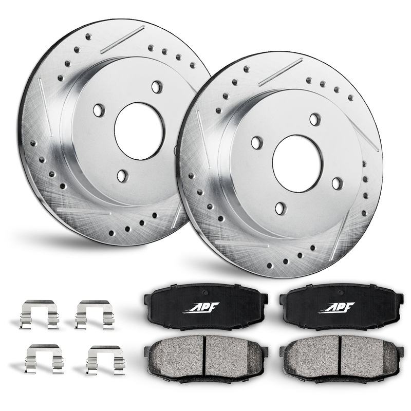 APF Front Brake Kit Rotors and Pads for Ford Focus 2000-2004