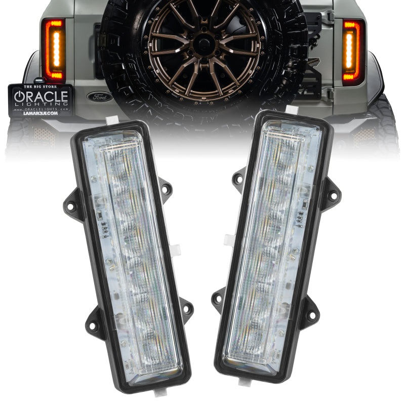 Oracle Lighting 21-23 Ford Bronco Dual Function Reverse LED Flush Taillight – Amber/Wht