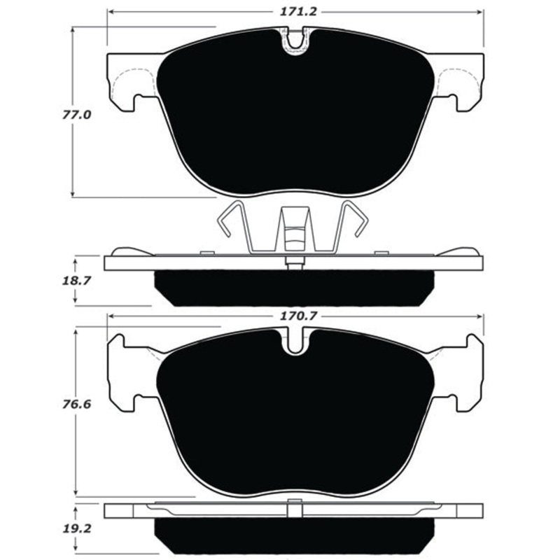 Porterfield Brake Pads for 2010 BMW X5 3.5dX