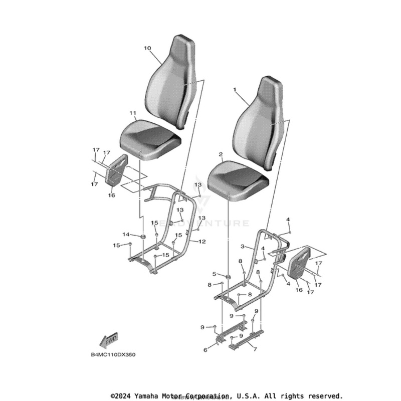 Seat Frame 1 by Yamaha